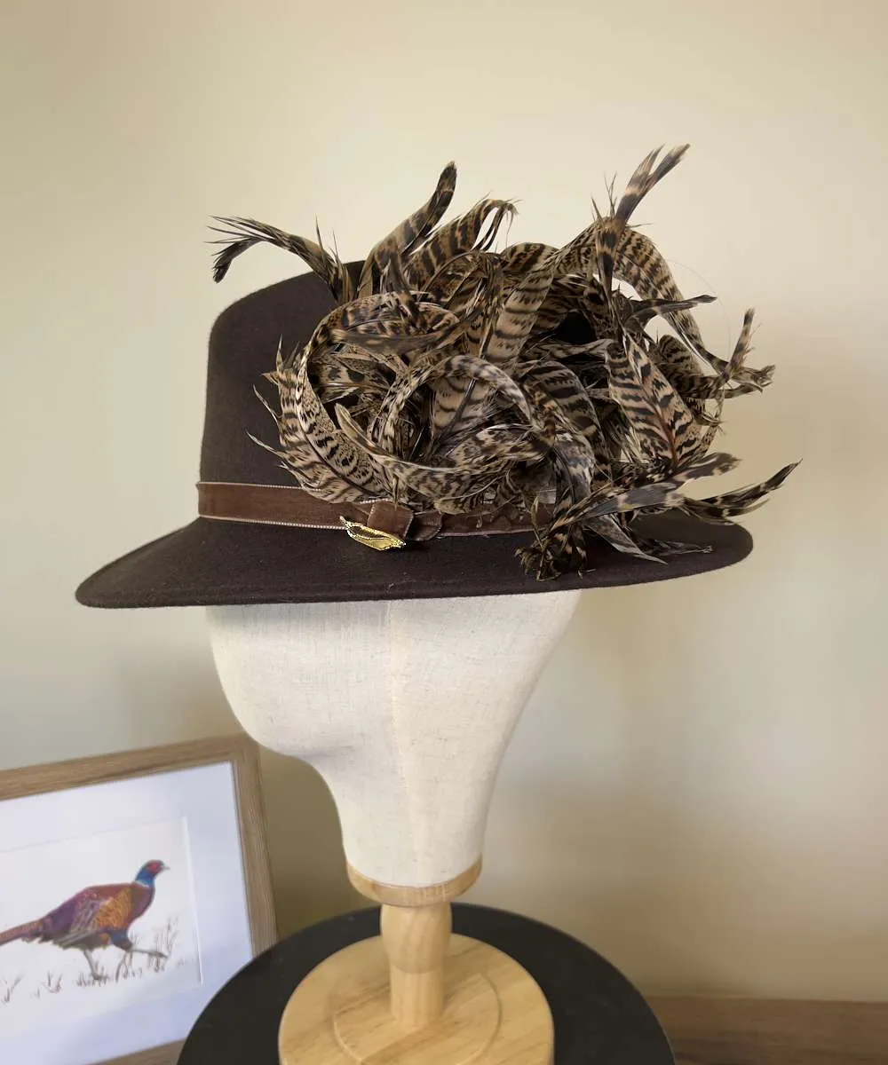The Isabella in Brown (Pheasant Feather Swirl)