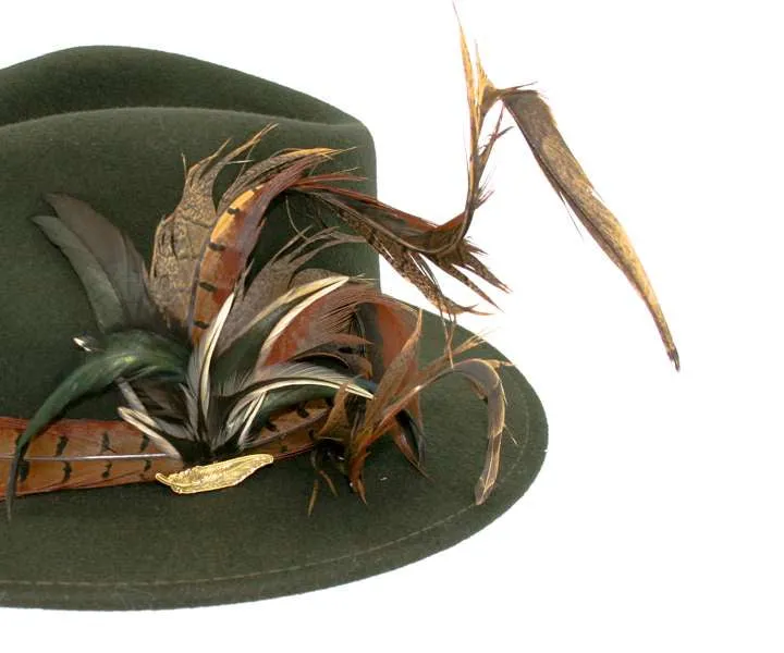 The Isabella in Emerald Green (Mixed Feathers)