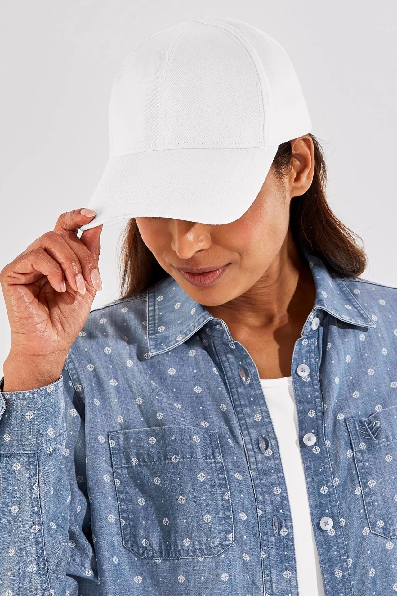 Unisex Zayne Cotton Ball Cap  |  White