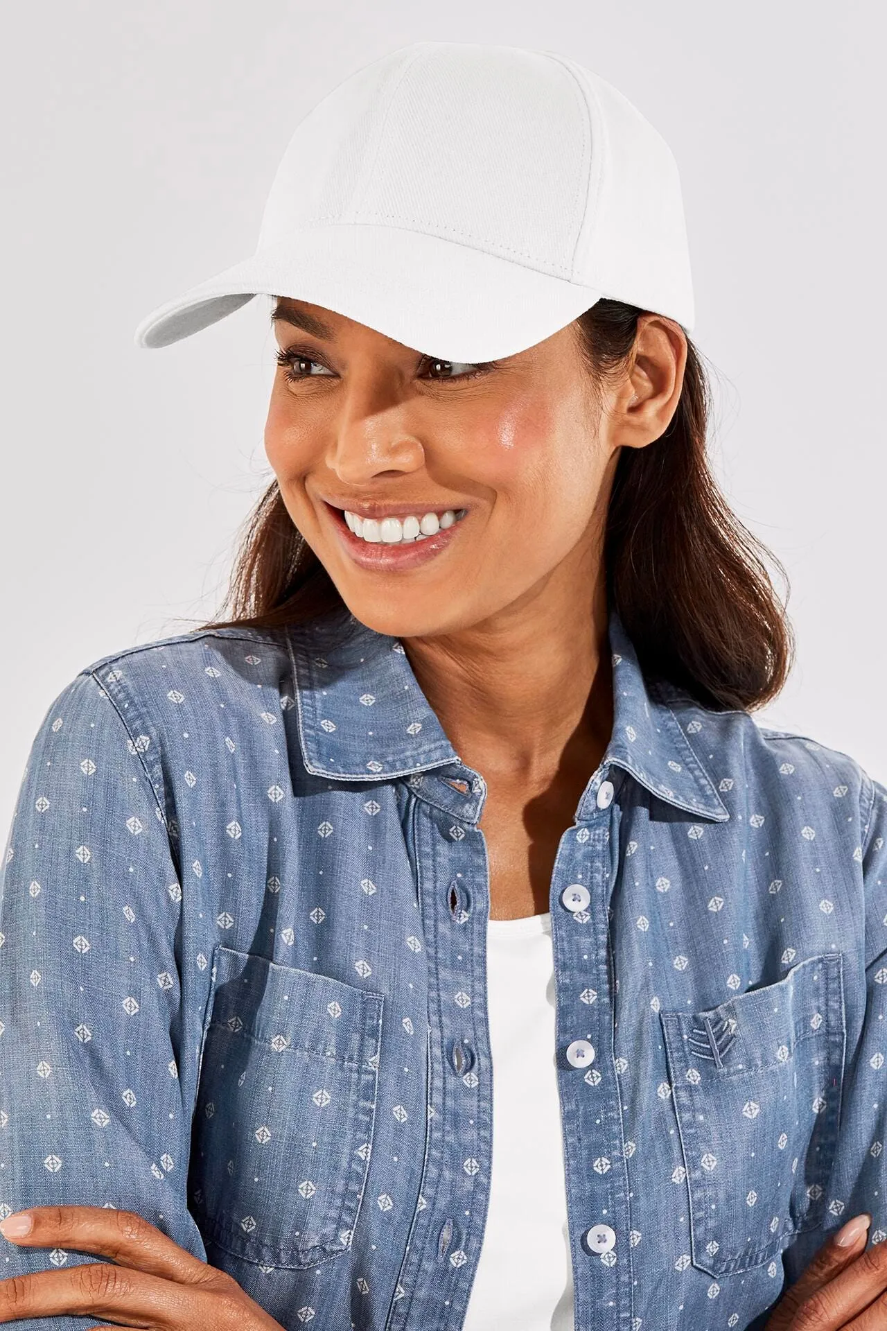 Unisex Zayne Cotton Ball Cap  |  White