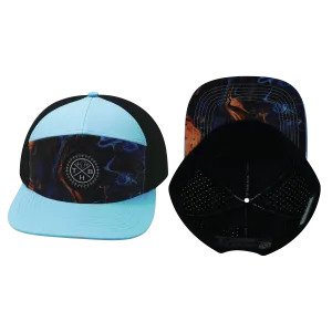 **YOUTH** Color Vibes Hat | Flat Bill | Midnight Mirage - Baby Blue - Black